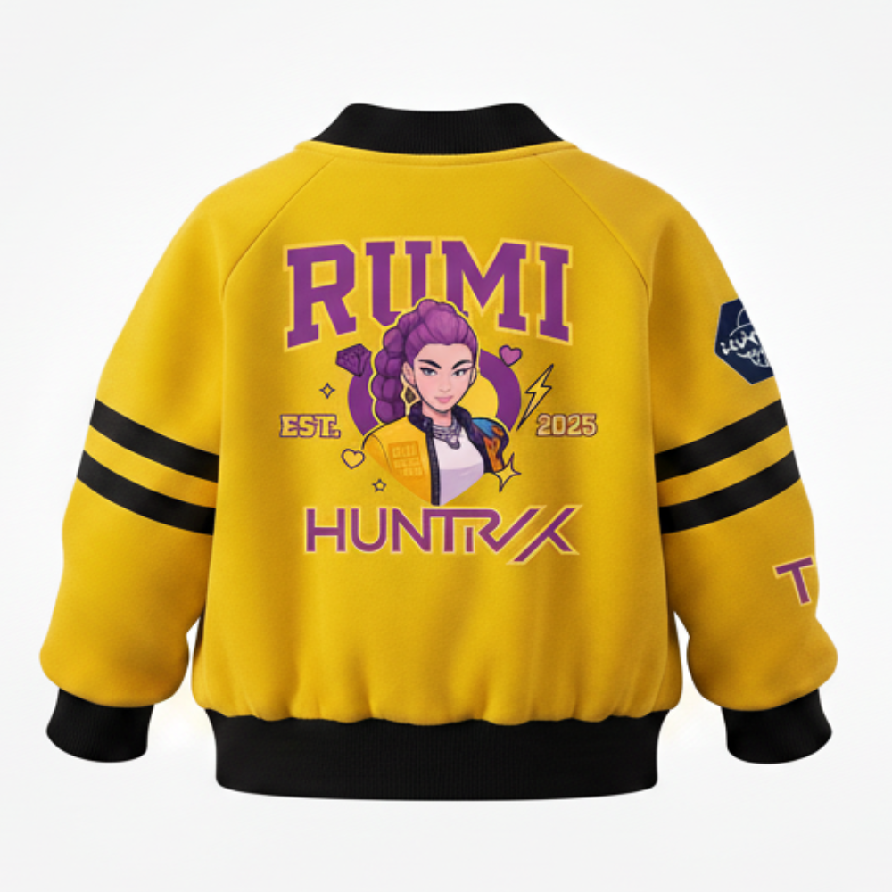 Key Pop Demon Hunters Jacket Varsity Modelo Rumi 6-12 Meses 2- 12 años - XS- L