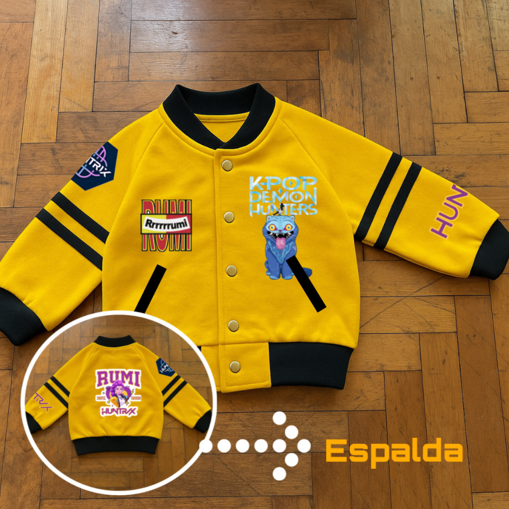 Key Pop Demon Hunters Jacket Varsity Modelo Rumi 6-12 Meses 2- 12 años - XS- L